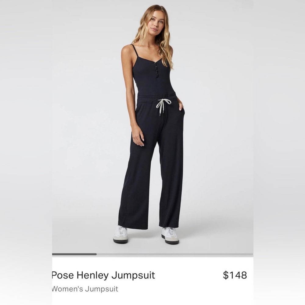 NWOT Vuori Pose Henley Jumpsuit Sz Small